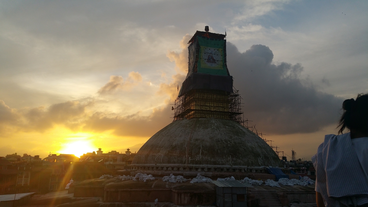 Das Boudhanath ist eine der wichtigsten buddhistischen Kultstätten in Nepal.
