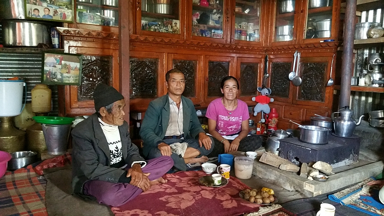 Kanchhi Lama und Familie, soweit noch in Ganyul lebend.
