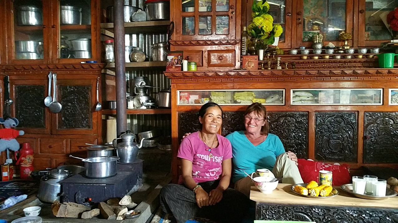 Ibo und Kanchhi nach dem Tee.
